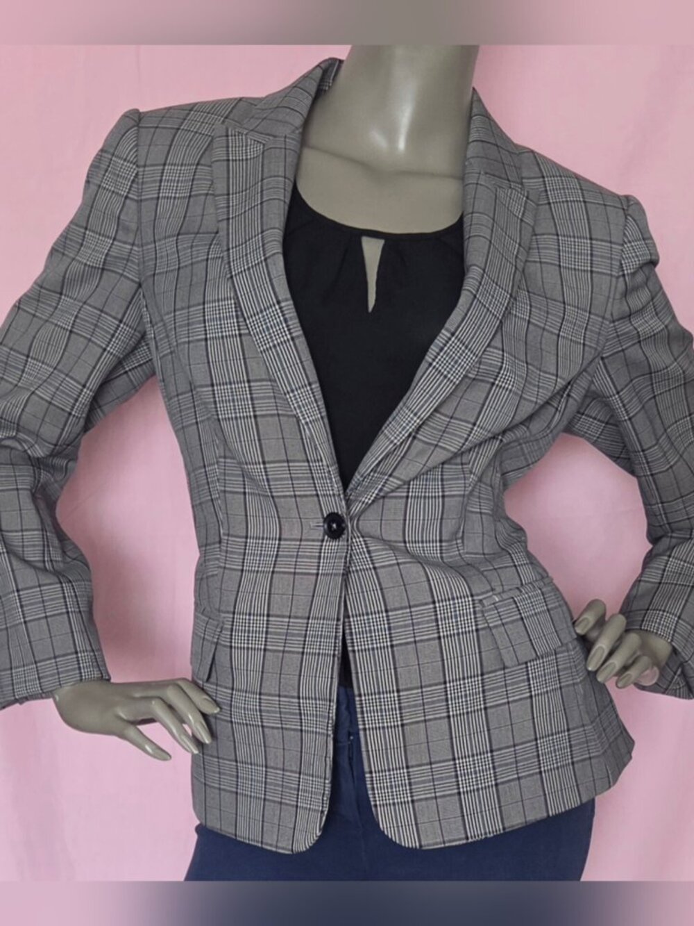 Calvin Klein Patterned Suit Jacket Sz 10
